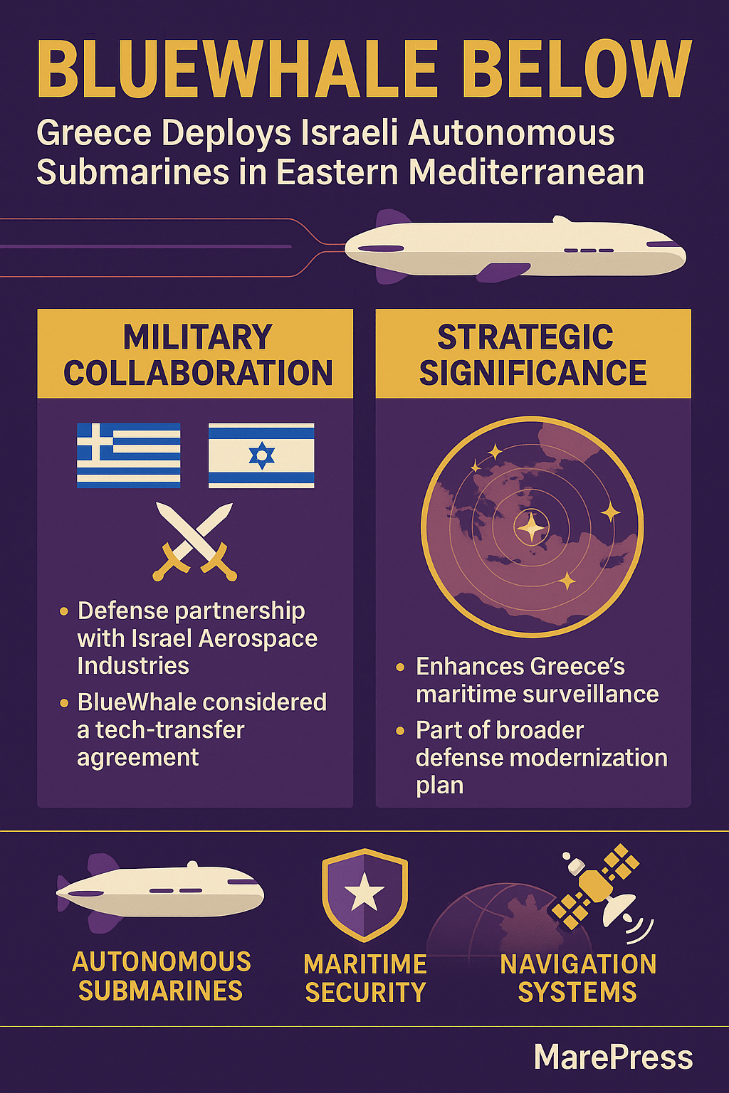 BlueWhale Below: Greece Deploys Israeli Autonomous Submarines in Eastern&nbsp;Mediterranean