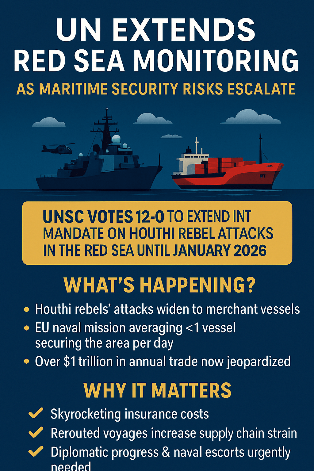 🌊 UN Extends Red Sea Monitoring as Maritime Security Risks&nbsp;Escalate