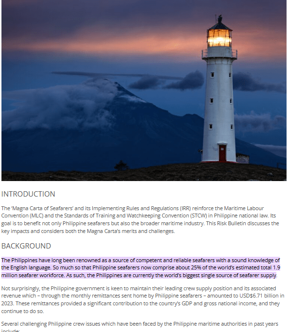 Filipino Nationals and Seafarers’ Involvement in Maritime Drug Trafficking&nbsp;(2020–2025)